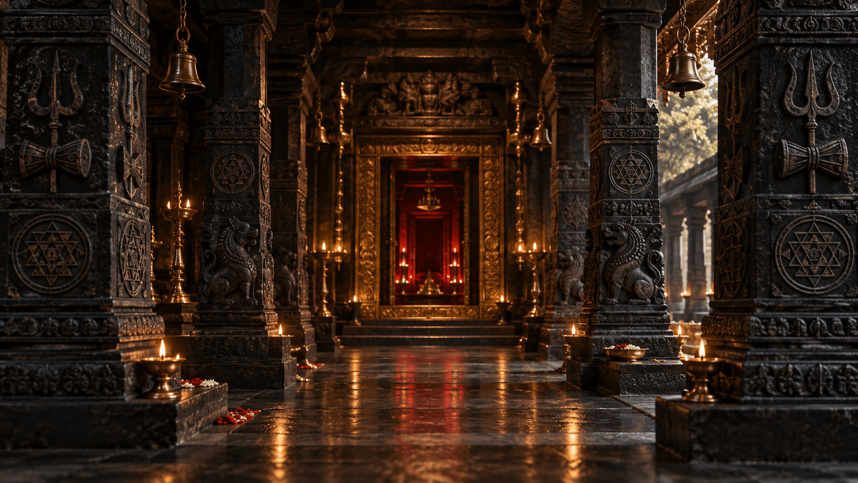 Conceptual temple interior representing the future immersive walkthrough